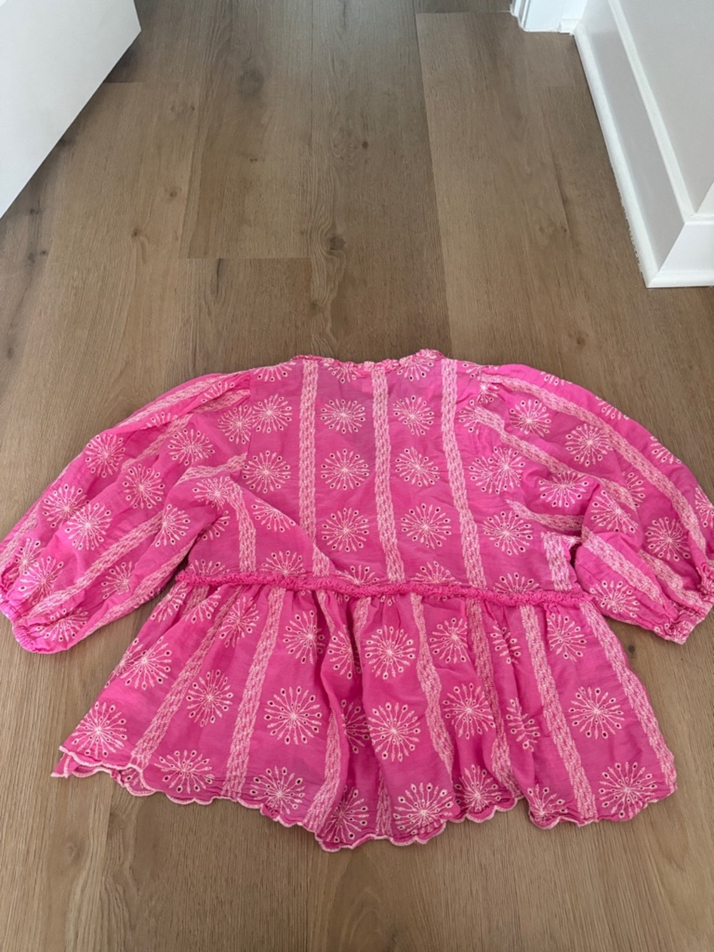 Umgee Pink Embrodiered Lace Top - Picture 4 of 4